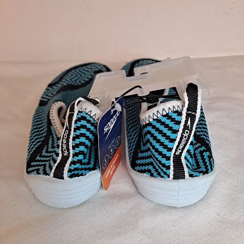 Speedo Junior Surf Strider Water Shoes Big Kid Size M (2/3) Blue Black